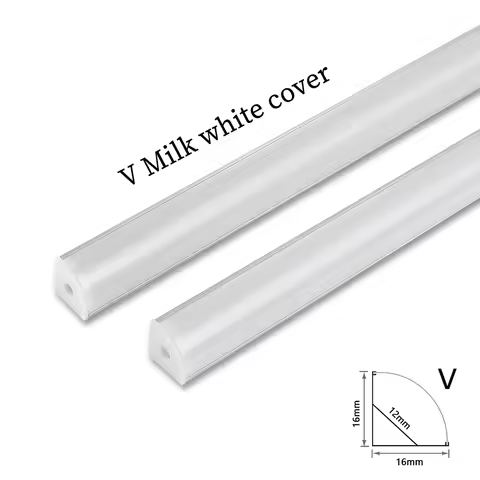 2-30Pcs/lot LED Aluminum profile 0.5m/pcs U/V shape Corner for 5050 2835 LED Strip Bar Lamp channel 