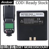 Andoer กล้องแฟลชแบตเตอรี่ Fit สำหรับ Godox V850II V860II V850 V860 Li Ion 2250mAh อุปกรณ์เสริม
