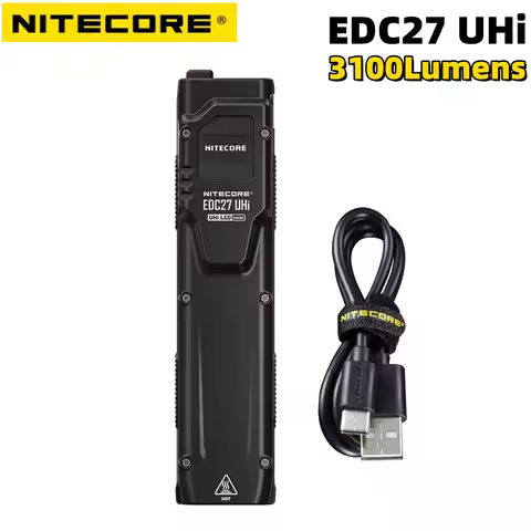 Nitecore EDC27 UHi USB-C Rechargeable Light 3100 Lumens Beam Distance 305 Meters Ultra Slim Flat EDC