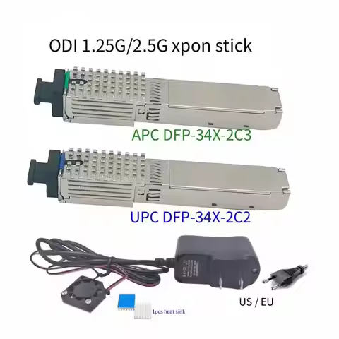 ODI EPON GPON XPON SFP ONU Stick Replace ONU 1.25G/2.5Gbps DFP-34X-2C2/3 with Web Management Cooling