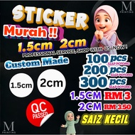1.5cm-2cm Custom Sticker  White PP  Transparent Sticker Custom Logo Sticker Design shape sticker Pri