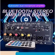 Kit Amplifier Papan Modul Board Stereo AC DC 2 Mic HIFI Bass Audio Speaker Bluetooth USB FM Radio Du