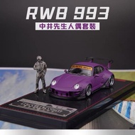 Ready Stock 1: 64 IG-Model Porsche RWB 993 Wide Body Mr. Nakai Doll Set Simulation Car Model