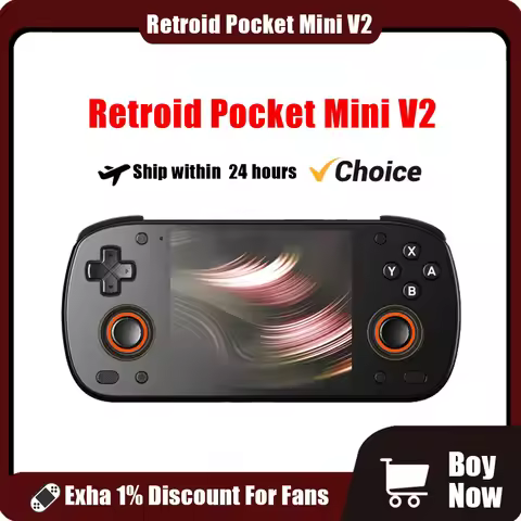 Retroid Pocket RP MINI V2 Retro Handheld Game Console 3.92" AMOLED Screen 4000mah Hall Effect Joysti