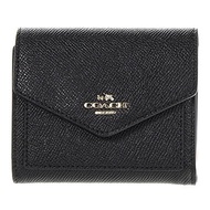 COACH Women s Crossgrain Leather Small Wallet Li/Navy Wallets