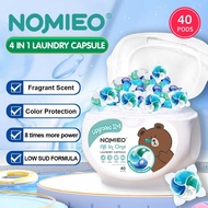 【Upgraded& Save】 NOMIEO 40 pods 4 in 1 Laundry Capsule colour protection 8 times more power (40pcs)