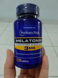 Puritans Pride Melatonin 3 mg 120 Tablets untuk insomnia Obat Tidur Cair Paling Ampuh | Obat Tidur L