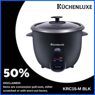 ◨ ◊☜ ✌ Kuchenluxe Black Rice Cooker KRC15-M BLACK Drum Type 1.5L Automatic Fast Cooking