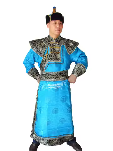 Mongolian Prince costume Male costume dance performance clothes robe men's clothing mongolian nation
