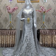Baju Pengantin Wedding Dress Muslimah Jawa India / gaun Pesta duyung /