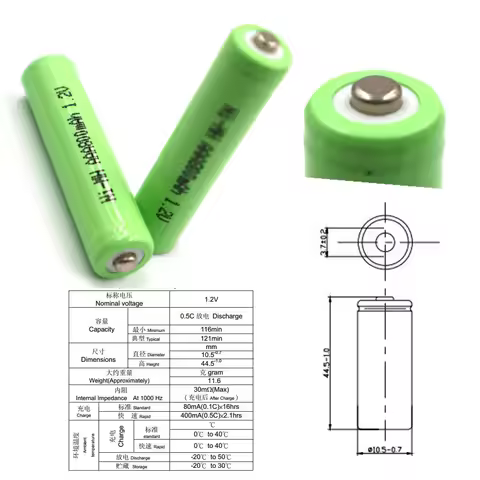 AAA 800mAh 0.8Ah Rechargeable Battery NI-MH TV remotes radios clocks and electronic games smoke alar