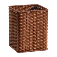 Rattan Trash Can Large Decorative Waste Basket Waterproof Bin for Living Room Bedroom Outdoor