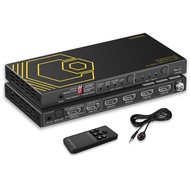 8K@60Hz 4K@120Hz HDMI2.1 Switch 4 in 1 out with Audio Extractor eARC,ARC,7.1Ch,SPDIF 5.1Ch,48Gbps,HD
