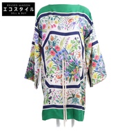 Gucci，國內銷售，正品，543199，圍巾圖案腰帶，真絲，42碼 [二手]