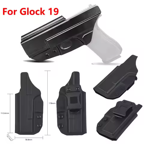 Tactical Concealed Carry IWB Holster Kydex Holster Quick Draw Right Holder For For Glock 17 19 43X T