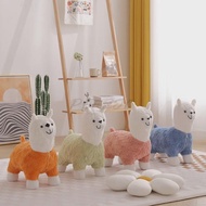 Shoe Changing Stool Cute Sofa Stool Creative Simplicity Alpaca Shaped Stool Home Living Room Decorat