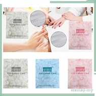 [SzxmkjbdMY] Nail Color Display Book with 120 Nail Polish Swatches Chart Nail Tips Preview PU Foam B