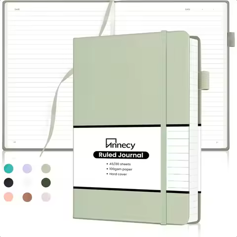 Lined Journal Notebook Hardcover Numbered College Ruled Journal Medium 5.5x 8.25 160 Pages 100GSM Wr