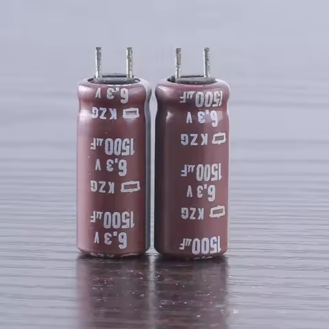 20Pcs/Lot 1500uF 6.3V NCC KZG Series 8x20mm Super Low ESR 6.3V1500uF Aluminum Electrolytic Capacitor