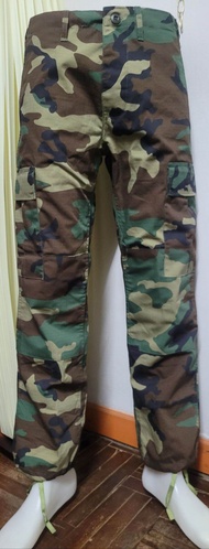 กางเกง "WOODLAND US ARMY "ผ้าก้างปลาก้นใบโพธิ์ กางเกงลายทหาร ลายพราง