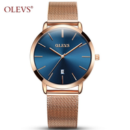 OLEVS Jam Tangan Wanita Calendar Watches Water Resistant Stainless Steel 5869