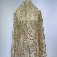 150*50CM Gilding Gauze Messy Mesh Designer Wedding Dress Fabric Stage Sequin Yarn