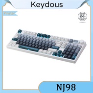 Keydous NJ98 the third mock examination 2.4G Bluetooth wireless hot plug customized 98 key computer 