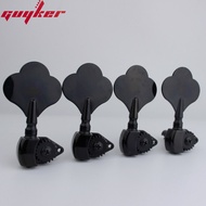 GUYKER เปิดกรอบเครื่องเบสไฟฟ้าหัวจูนเนอร์อัตราทดเกียร์1:20ปุ่มปรับแต่งสีดำ