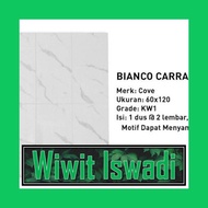 TM17 GRANITE TILE COVE 60x120 BIANCO CARRARA PUTIH CORAK ABU / GRANIT