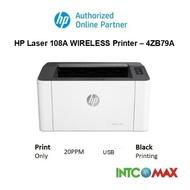 HP MONO LASER 108A WIRELESS PRINTER - 4ZB79A