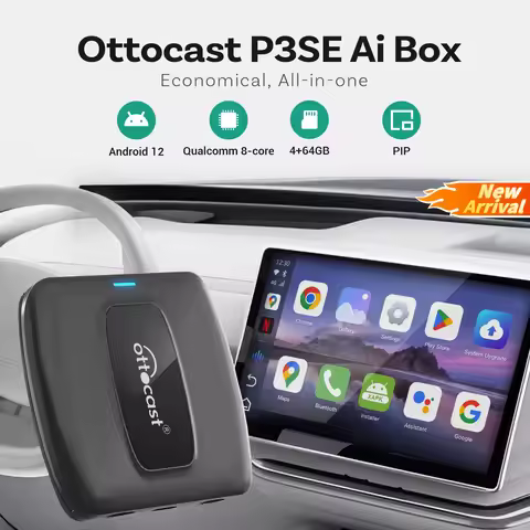 OTTOCAST Express P3 SE CarPlay AI Box Wireless CarPlay Android Auto Adapter Video Box YouTube/Netfli