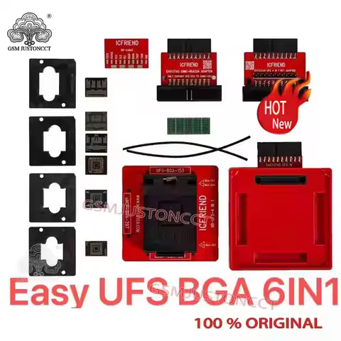 2025 The newest version IC friend ufs 6 in1 socket ufs 254,153,297(4.0) work with easy j-tag plus bo