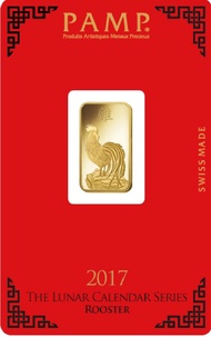 5g PAMP Suisse Gold Bar 2017 Rooster
