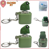 SUCHENMY Croaking Frog Keychain, Rechargeable Stress-Relieving Clicky Keyboard Frog Croaking Fidget 