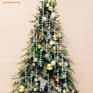 ZENITHZEN 6pcs/set Acrylic Ice Pendants, Transparent Acrylic Snowflake Ornament, Crystal Beads Chain