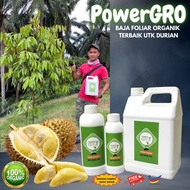 ✵PowerGro Microb PG 4 Litre -Baja Foliar Semburan 100 Organik - utk cepat besar, buah, bunga, sayur, durian  anak pokok❥