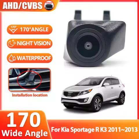 Vehicle logo Front view camera For Kia Sportage R K3 2011 2012 2013 Waterproof Night Vision CCD Inst