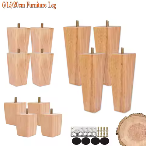 Natural Wooden Furniture Legs Solid Table Feet Sofa Cabinets Legs Bed Table Chair Replacement Increa
