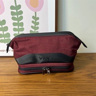 [wei] Large-Capacity Double-Layer Cosmetic Bag Toiletry Bag Men Women Storage Bag Travel Busi