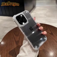 HEXDRAGON Shockproof Clear Airport Luggage Stripe Phone Case for iPhone 13ProMax 14 pro Max 13 12 11 Pro Max 14plus Case Casing Apple Cover