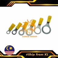 Taiwan RV Ring Yellow Insulated Terminal Cable Round Lug Cable Wire Clip Earth Pin Connector