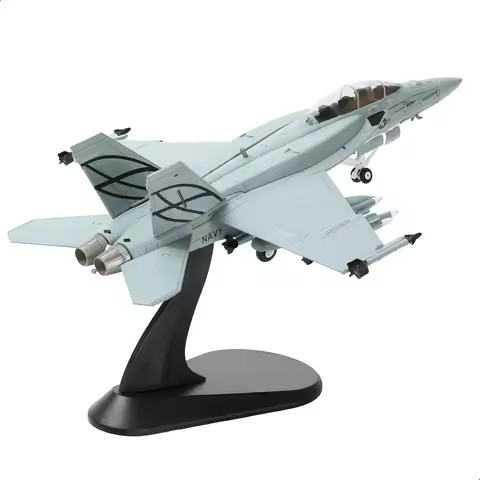 NUOTIE 1/100 F/A-18F Super Hornet Diecast Alloy Military Fighter Jet Model with Display Stand for Co