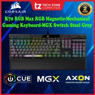 CORSAIR K70 MAX RGB Magnetic-Mechanical Gaming Keyboard Adjustable CORSAIR MGX Switches — Steel Grey