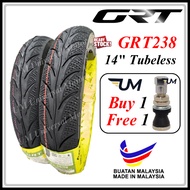 TYRE GRT GRT238 EM238 BUNGA MAXXIS DIAMOND 2025 TUBELESS TIRES 70/90-14  TAYAR MOTOSIKAL 80 90 100 T