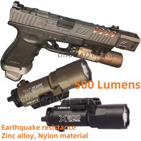 Xxsae Tactical SF X300 Ultra Pistol Gun Light X300U 500 Lumens High Output Weap*n Flashlight Fit 20m
