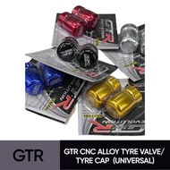 GTR CNC ALLOY TYRE VALVE/ TYRE CAP  (UNIVERSAL)