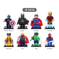 &lt; Available &gt; 1pcs Marvel Avengers Building Blocks Toys ABS Batman Hulk Captian America Minifigures Kids Puzzle Toy Gift