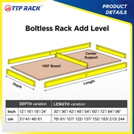 TTF Rack™ BOLTLESS RACK ADD LEVEL D31-61cm L76-244cm 400kg Yellow Blue /Storage Rak / Rak Dapur /Rak