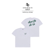 ADLV เสื้อยืด Oversize รุ่น  Script Logo Printing Short Sleeve T-Shirt White (50034OLSSSU_F3WTXX)