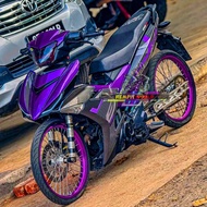 COVER SET YAMAHA Y15ZR V1 V2 EXCITER RC 150 KUNING PURPLE COVER SET RAPIDO COVER SET Y15 KUNING RC